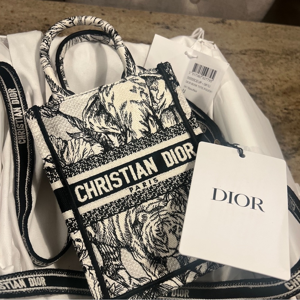 Dior Mini Vertical Book Tote on Strap